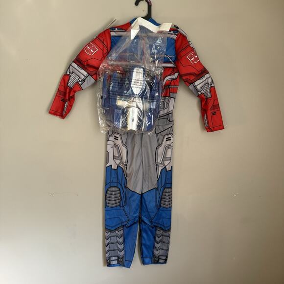 Transformers Optimus Prime Kids Costume Jumpsuit w/ Mask Halloween Cosplay 3T-4T - Picture 1 of 4